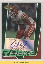 2005 Bowman's Best Rookie Green 541/599 Derrick Johnson #162 Auto READ 0b2