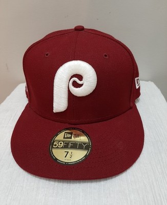 New Era 59Fifty Philadelphia Phillies 1980 World Series Hat Cap 7 1/2 Maroon Red