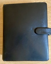 Genuine Filofax Saffiano Black Faux Leather A5 Organiser