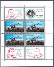 Romania 1971 Apollo 15,Space,Moon Landing,Rockets,People,sheet,MNH