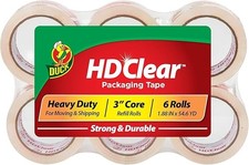 Heavy Duty Clear Packing Tape 6 Rolls 1.88"x54.6yds Shipping Moving