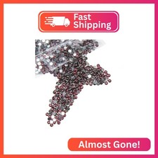 qiipii 3000PCS 5mm Wine Purple Crystal Resin Rhinestones for Crafting Deep Purpl