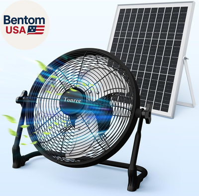 #ad #ad 14quot; Portable Battery Operated Solar Fan Rechargeable Floor Fan Hi Velocity Cor $158.11