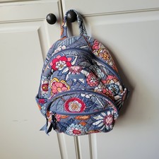 Vera Bradley Tropical Evening Essential Compact Backpack Floral Grey