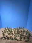 MARX Large Lot Vintage G.I.'s PLAY SET Light Green  Waxy BATTLEGROUND 1970’s