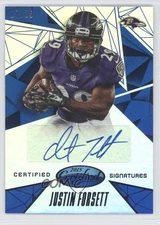 2015 Certified Signatures Mirror Blue 17/25 Justin Forsett #CS-JF Auto 0f8