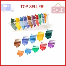 10 Professional Hair Clipper Guards Cutting Guides Fits for Most Clippers with O