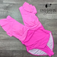 Blooming Jelly Ruffle Shoulder One Piece Swimsuit Size XL