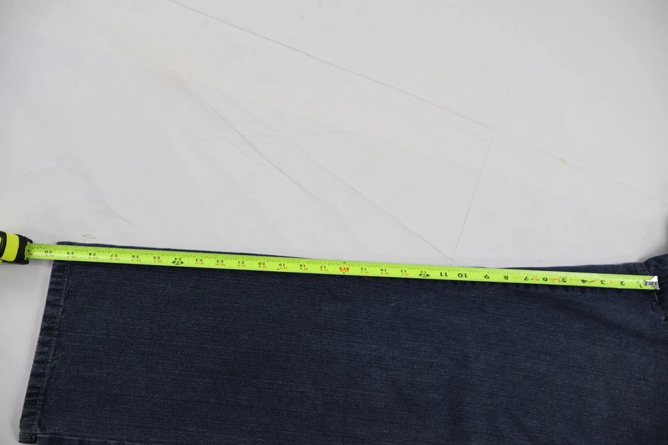 Pantalones de mezclilla clásicos de pierna recta azul 32x30 de Michael Brandon para hombre Foto 4 de 4