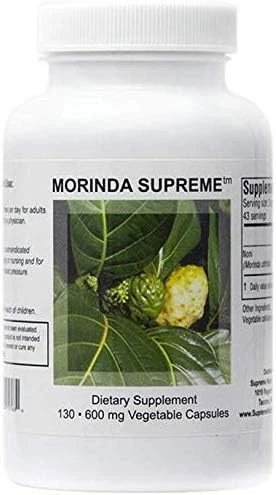 Supreme Nutrition Morinda Supreme, 130 gélules entières de fruits de noni