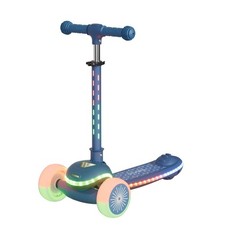 Scooter, 3 Wheel Kick Scooter for Toddlers with Light Up Wheels, Lean-to-Stee...
