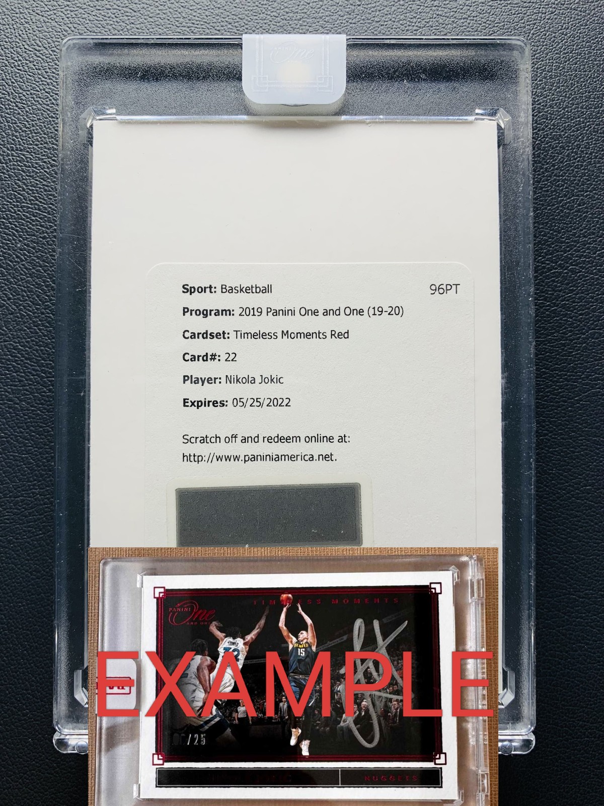 2019-20 Panini One and One Nikola Jokic Timeless Moments Red Auto /25 Expired
