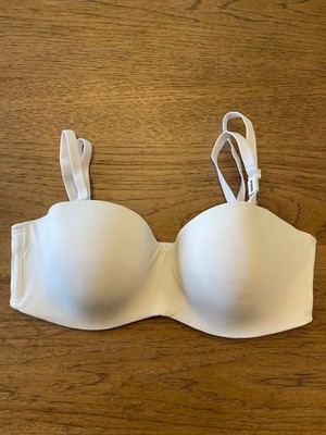 PINK Victoria's Secret White 38DD Wear Everywhere Lightly Lined Strapless Bra