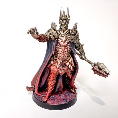 Dark Lord Sauron, detail painted, Lord of the Rings, LOTR, GW proxy Paypel 3D