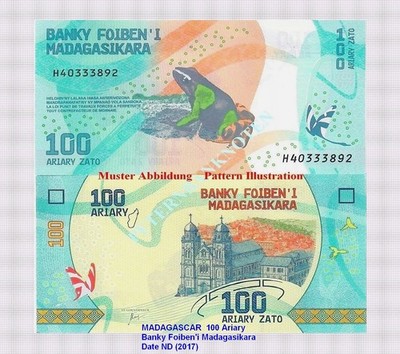 MADAGASKAR  Madagascar 100 ARIARY 2017   Unc P. 97 634#   