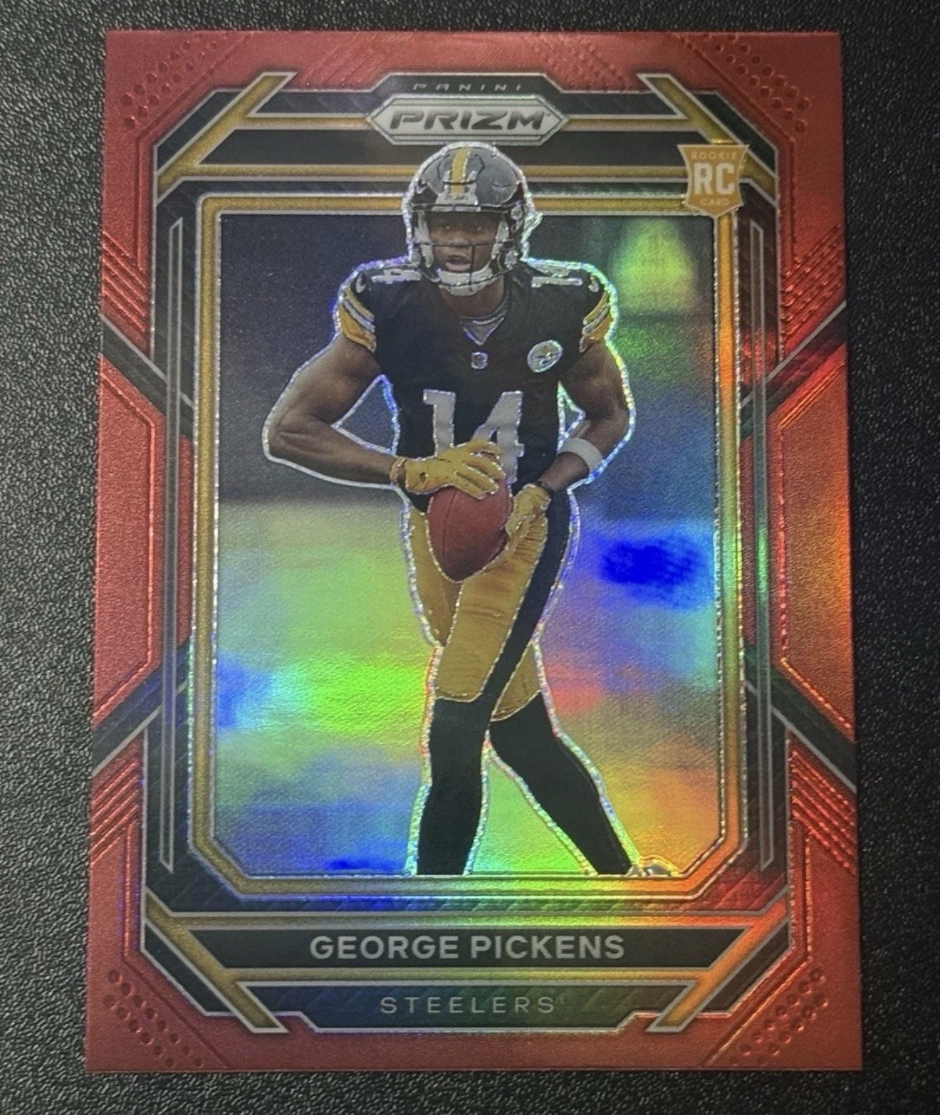 2022 Panini Prizm George Pickens Red Retail Rookie #329 SSP Dallas Cowboys