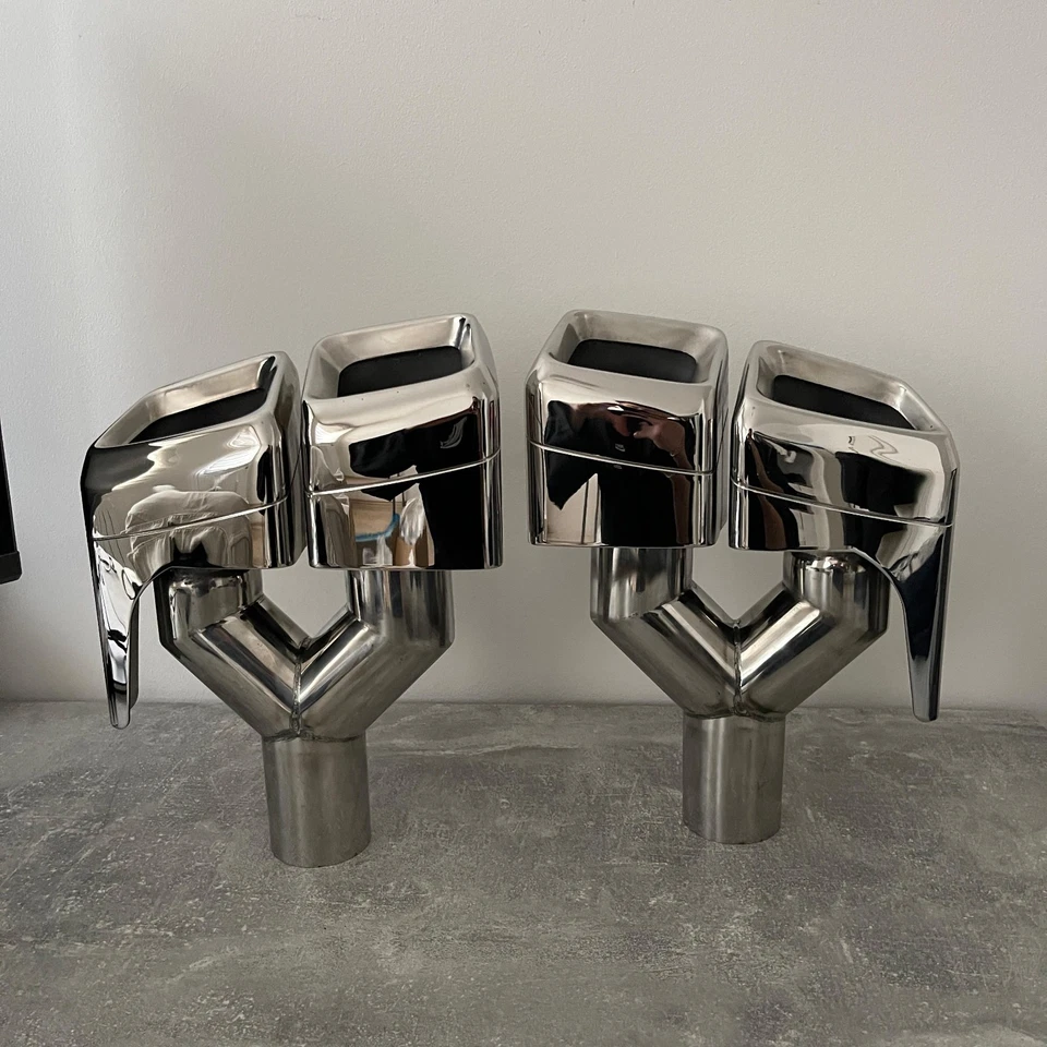 Exhaust Tail Pipe Trim For Mercedes Benz CLS E Class C219 C218 W212 W221 AMG - Image 3 of 4