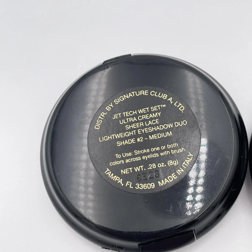 Signature Club A Eyeshadow Duo Lot of 2 Colloidal Gold Jet Tech Made in Italy - Image 3 of 4