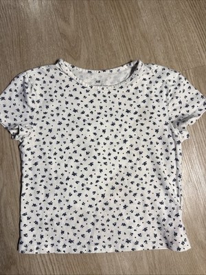 Girls H&M Flowered Top Shirt Size 12/14