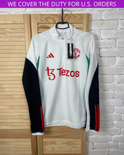MANCHESTER UNITED TRAINING FOOTBALL SOCCER JACKET TIRO 23 ADIDAS MENS sz S