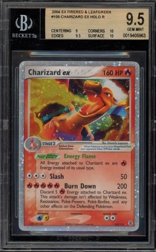 Pokemon Charizard ex EX Fire Red & Leaf Green Holo Ultra Rare #105 BGS 9.5