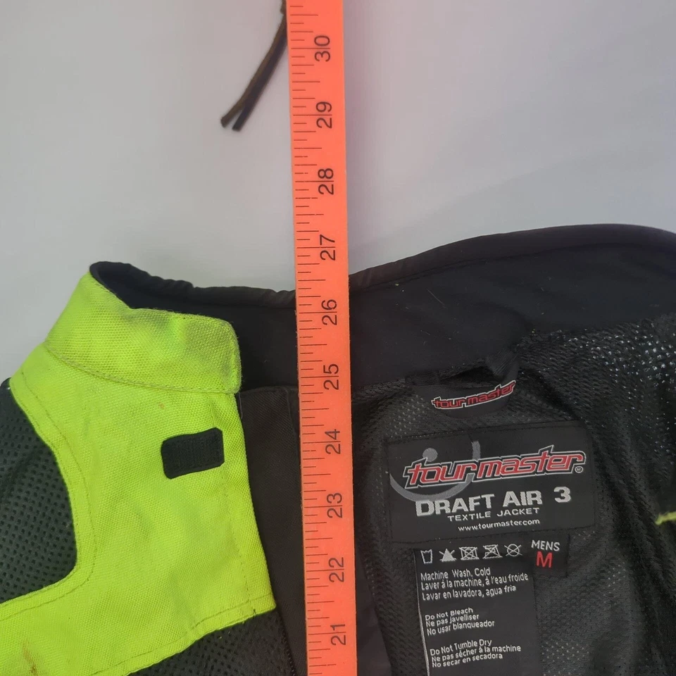 Tourmaster Draft Air 3 Jacket Mens Medium Black Hi Vis Mesh Textile Motorcycle - Image 4 of 4