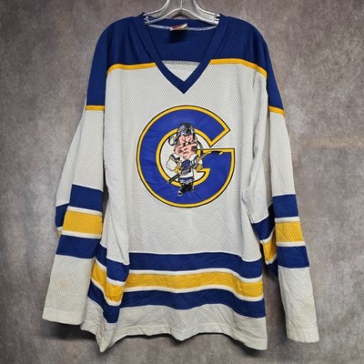 Rare Vintage 90s Pro Trend Flint Generals Carl Picconatto 1 Hockey Jersey 2XL