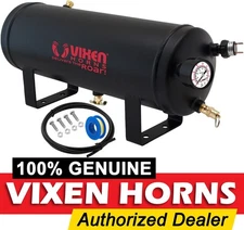 1.5 GALLON 6 PORTS AIR TANK KIT W/ GAUGE & SWITCH TRAIN HORNS/SUSPENSION VXT1500