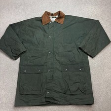 Wachsjacke Erwachsene Large Grün Jagd Country Outdoor Wasserdicht Gefüttert H...