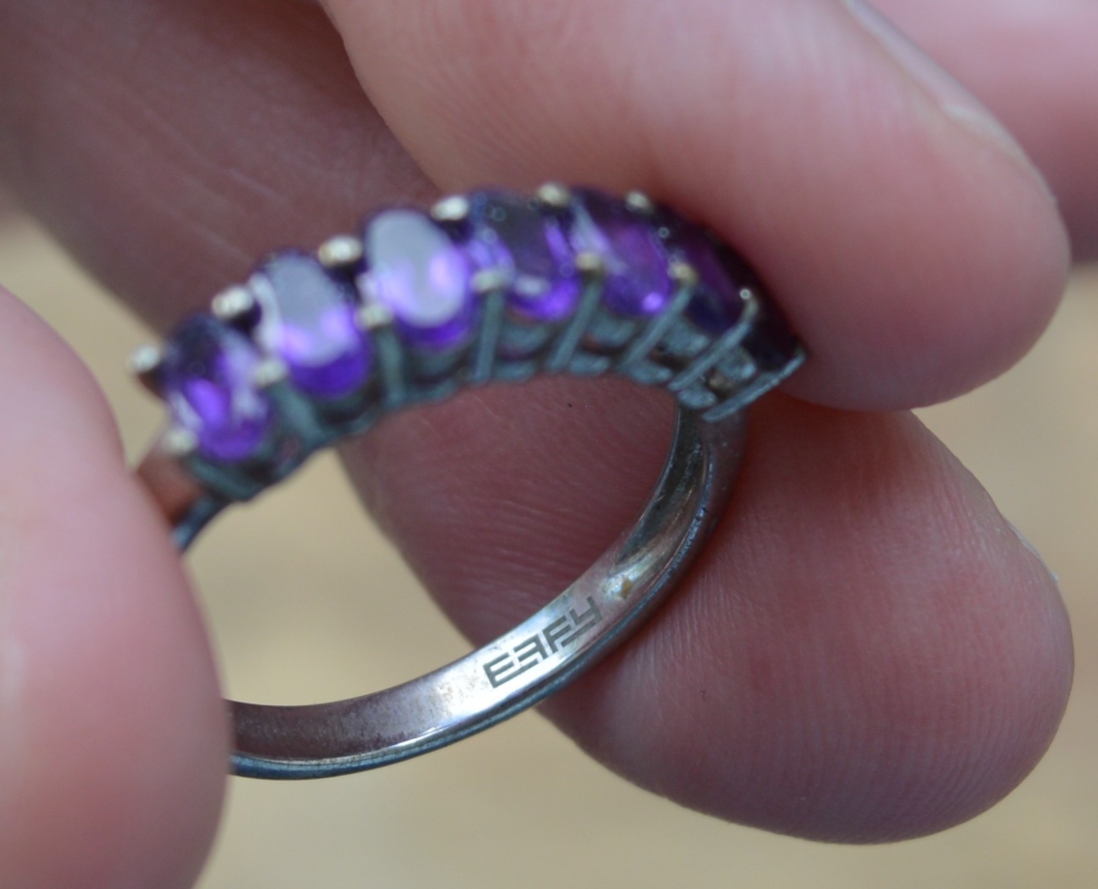 EFFY simple elegant Amethyst statement ring 2.78 … - image 3