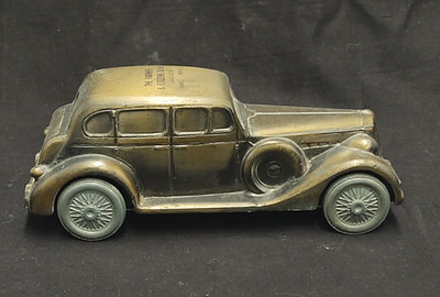 The Farmers & Citizens Bank Lancaster Ohio Banthrico Coin Bank 1974 Packard  V12