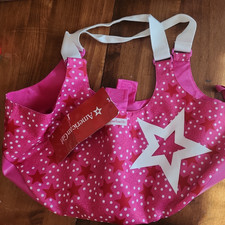 American Girl Two Doll Tote Bag Pink Stars New With Tags Fits Two 18" Dolls