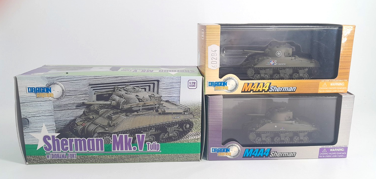 Lot 3 Dragon Armor 1/72 SHERMAN M4A4-MK.V 60365 - 60284 - 60278