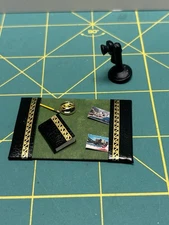 Miniature Desk Accessory Set – Pencil, Book, Paperweight, Photos & Telephone