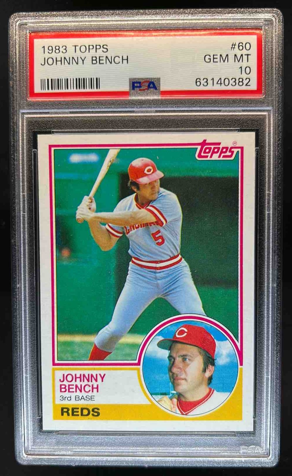 1983 Topps Johnny Bench #60 Reds PSA 10
