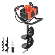 VEVOR Gas Powered Post Hole Digger 52cc Earth Auger 6" & 10" Bites for Fence