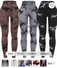 Ladies High Waist Yoga Pants Size Medium Blue