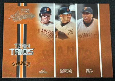 J.T. SNOW Alfonzo Cruz 2005 Absolute Memorabilia #TT-56 Team Trios #022/200