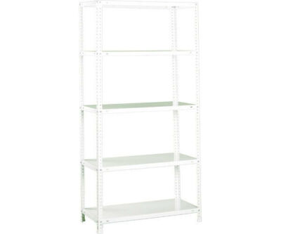 Haushalts- Schraub- Metallregal / Grundregal mit 5 Ebenen: 2000 x 1000 x 300 mm 