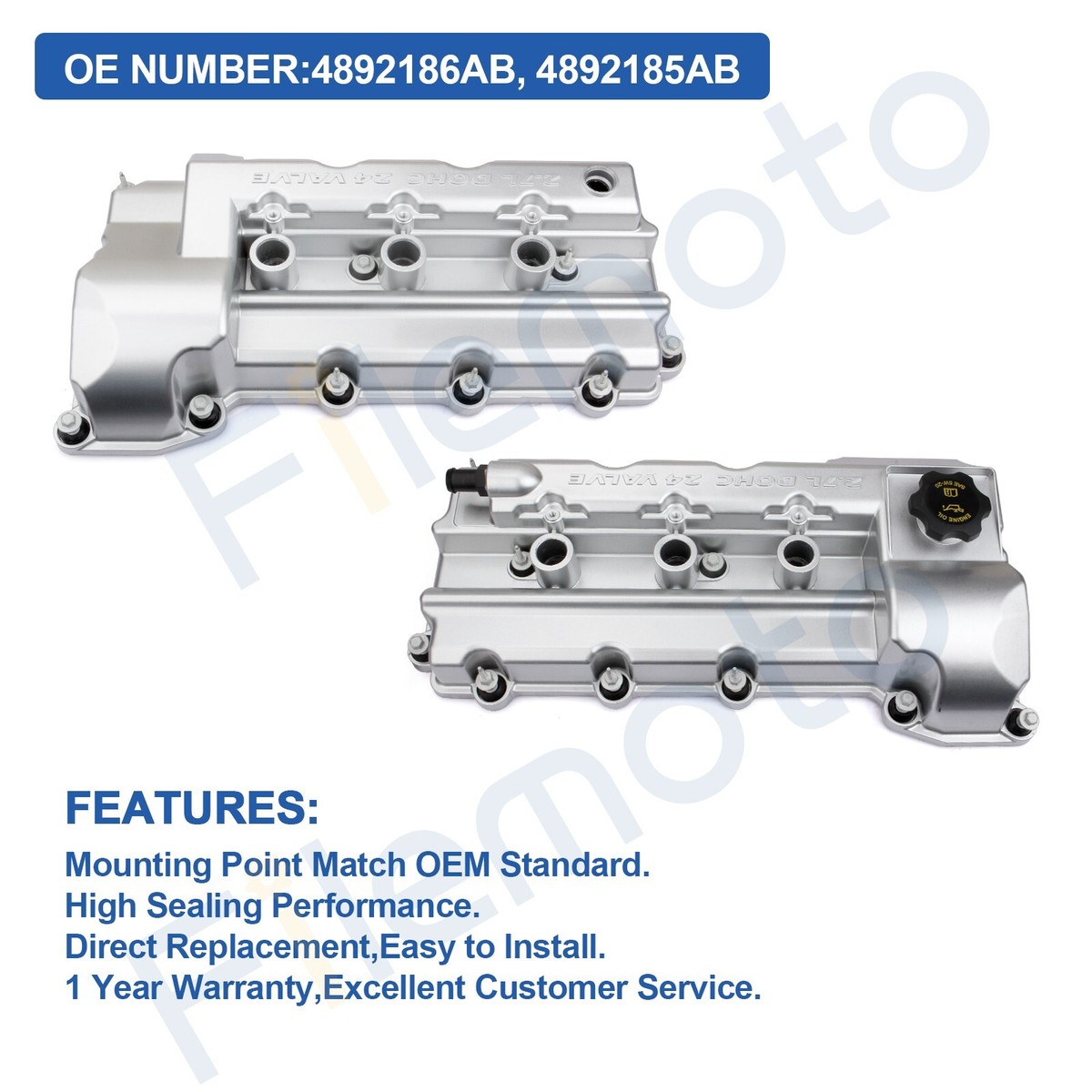 Aluminum Valve Covers for 07-10 Chrysler 300 Sebring Dodge Avenger