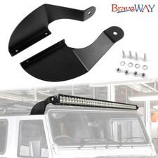 BraveWAY Led Light Bar Brackets Mounts 52”  Fit Gutter Land Rover Defender
