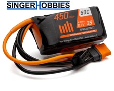 Spektrum SPMX4503SIC2 3S Smart LiPo Battery 50C 11.1V/450mAh w/ IC2 Connector HH