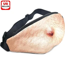 3D Men Beer Fake Belly Dad Bag Waist Packs Waterproof Funny Pack Unisex Bag Gift