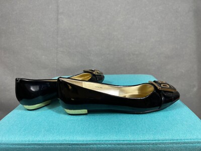 Ellen Tracy black patent Gretchen flat - size 8.5 - NWB - $30