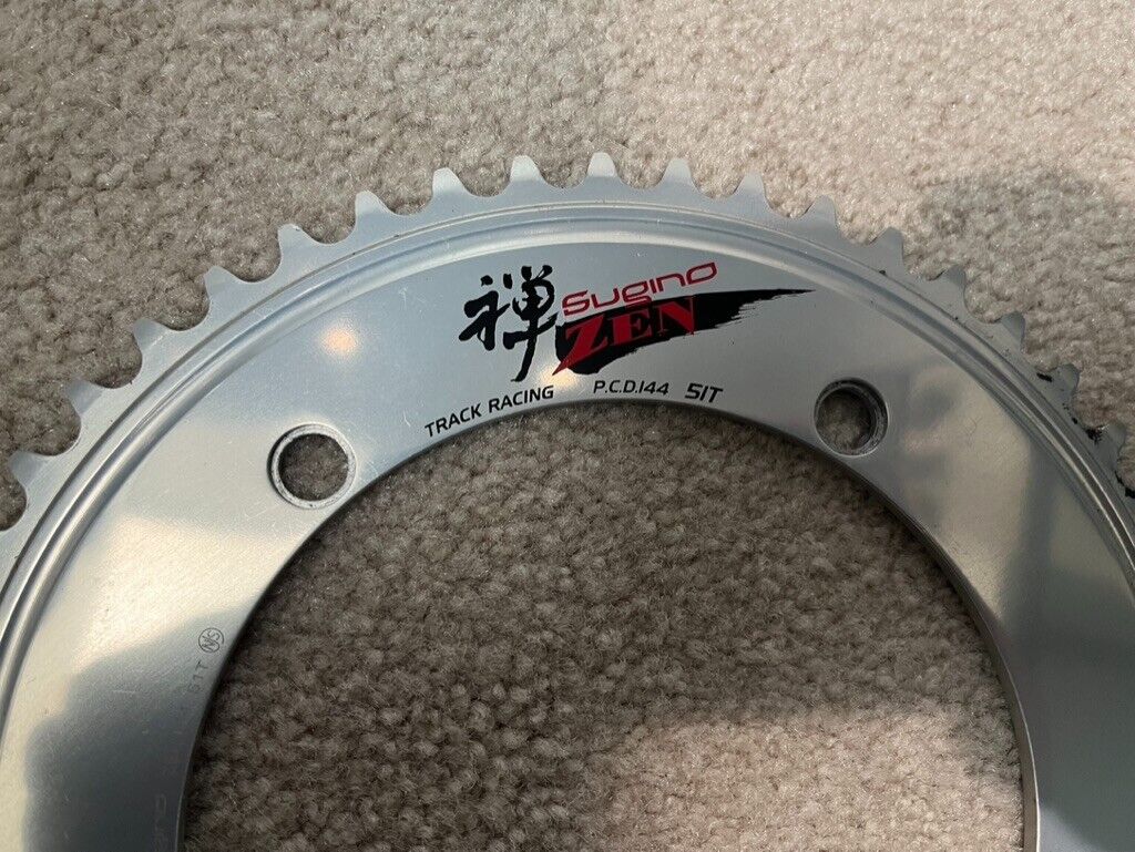 Used Sugino Zen 51T 5 bolt NJS stamped PCD 144 / 1/8 Used Sugino Zen 51T 5 bolt NJS stamped PCD 144 / 1/8