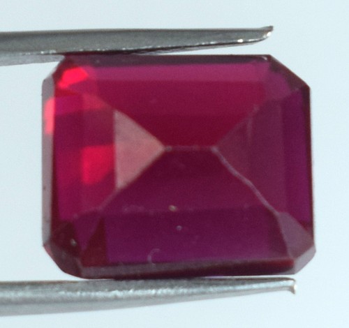 Natural Emerald Cut 15.50 Ct Burma Ruby Gemstone Certified B87405 Birthday Gift - Picture 2 of 8