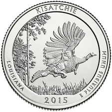 2015 D Kisatchie NP Quarter. ATB Series Uncirculated From US Mint roll.