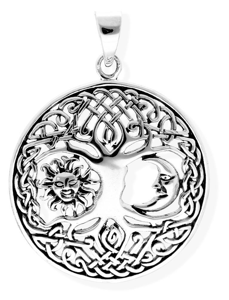 Amulett Kettenanhänger keltisch Lebensbaum aus 925 Silber 36017
