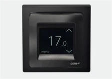 Thermostat Devi Devireg Touch, Recessed, Black, 8.5 Cm, 5 - 45 °C