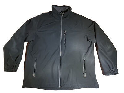 Tek Gear Men's Soft Shell Black Jacket Zipper Front Cotton Lining Sz XL